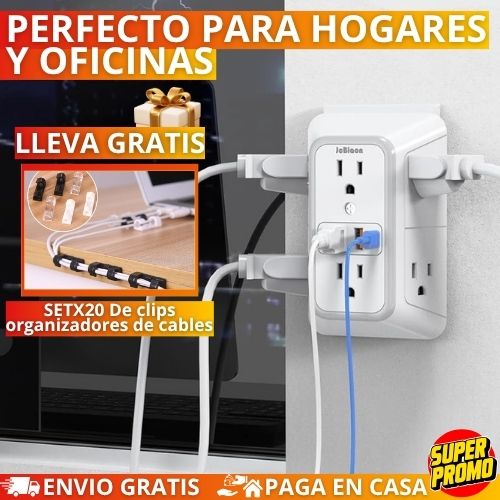 MULTITOMA 10 EN 1: PROTECCION CONTRA SOBRETENCIONES