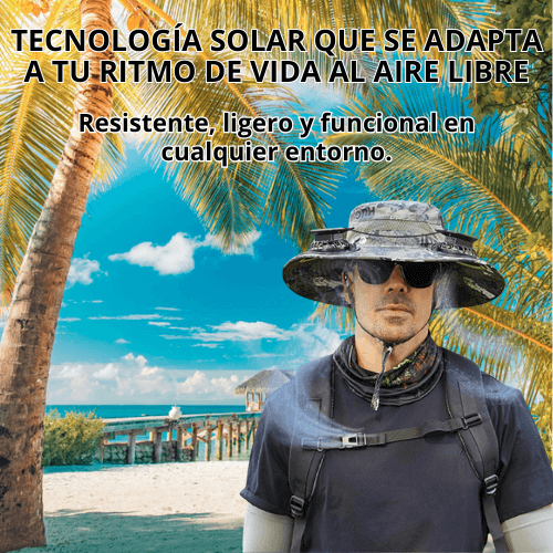 SOMBRERO CON PANEL SOLAR