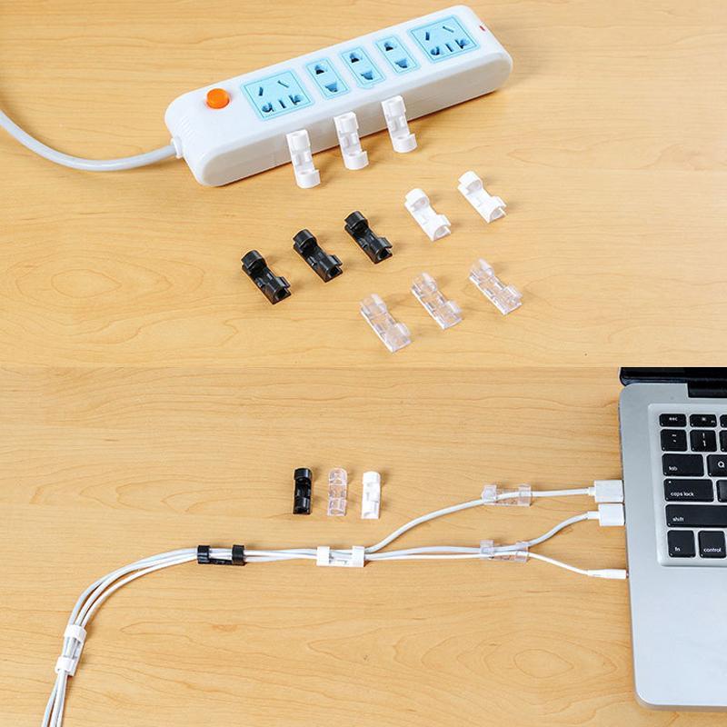 CLIPS ORGANIZADOR DE CABLES CON ADHESIVO💥 